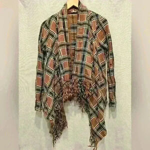 En Creme Blanket Style Fringe Trim Wraparound